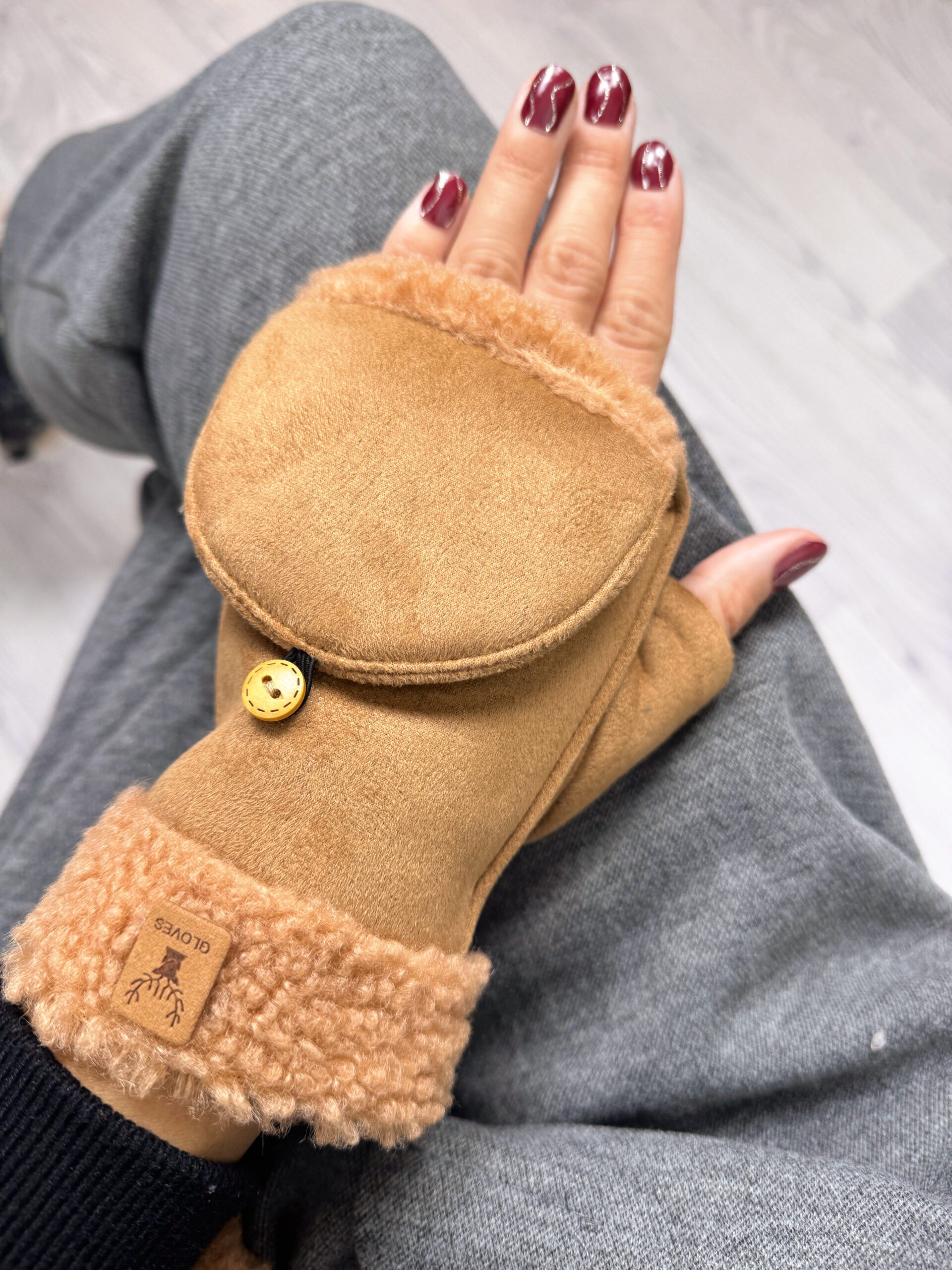 Guanti Montone Beige